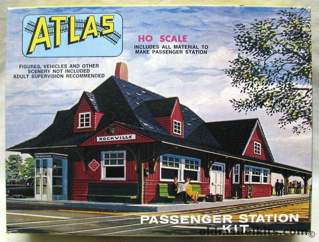 Atlas HO Passenger Station, 706 plastic model kit